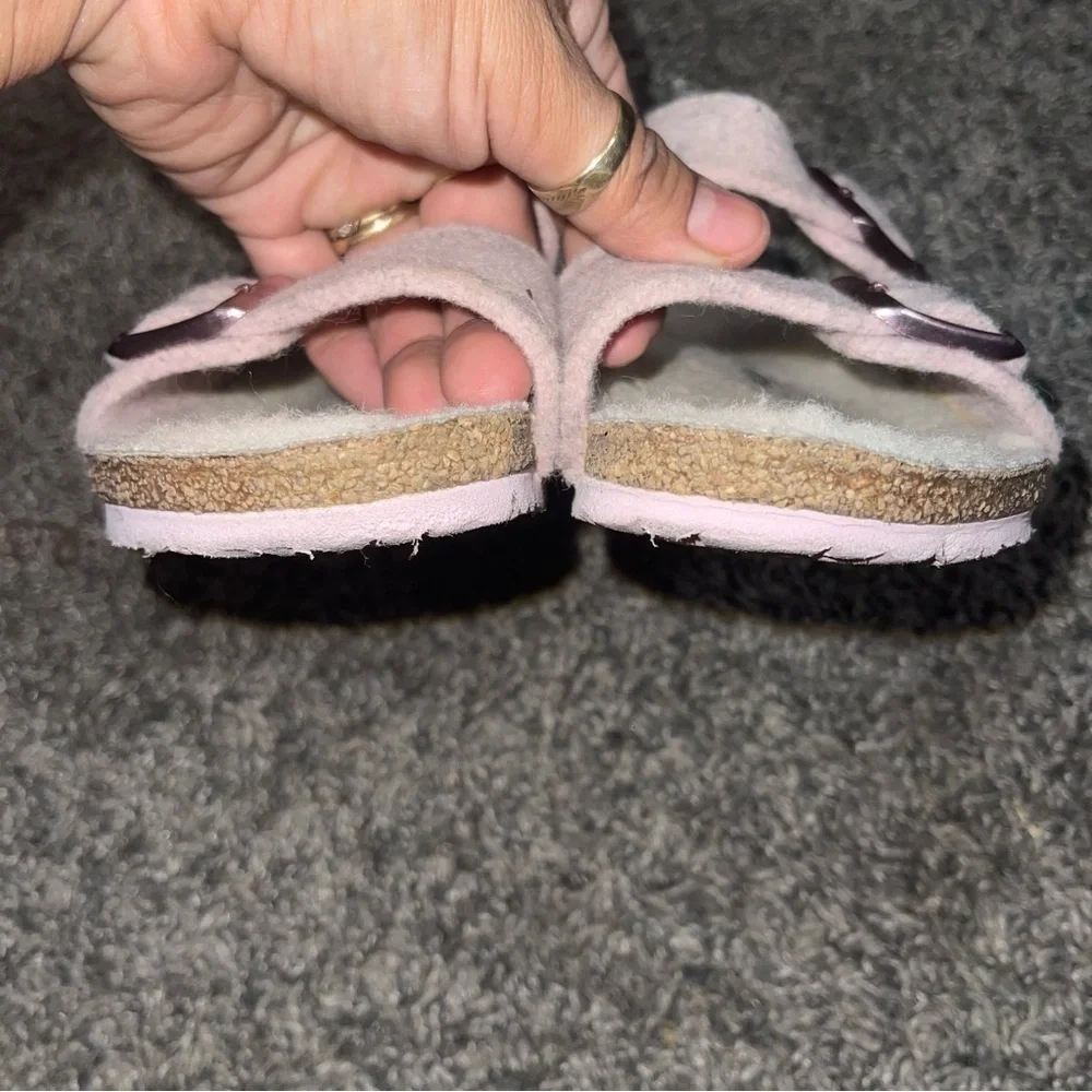 Birkenstock Women's Arizona Rivet Wool Shearling Sandals Sz 32